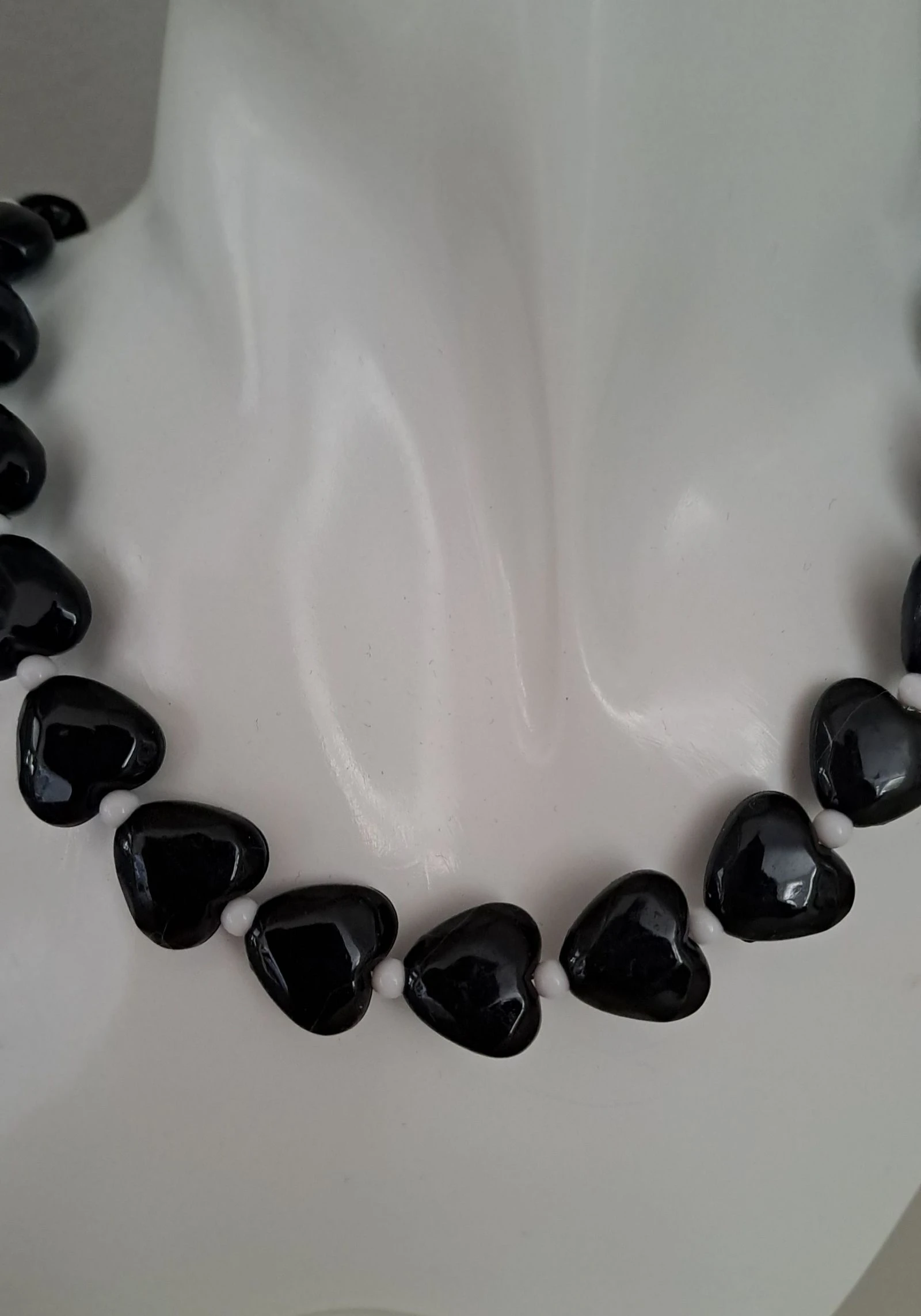 Collar de corazones negro/blanco – photo 2